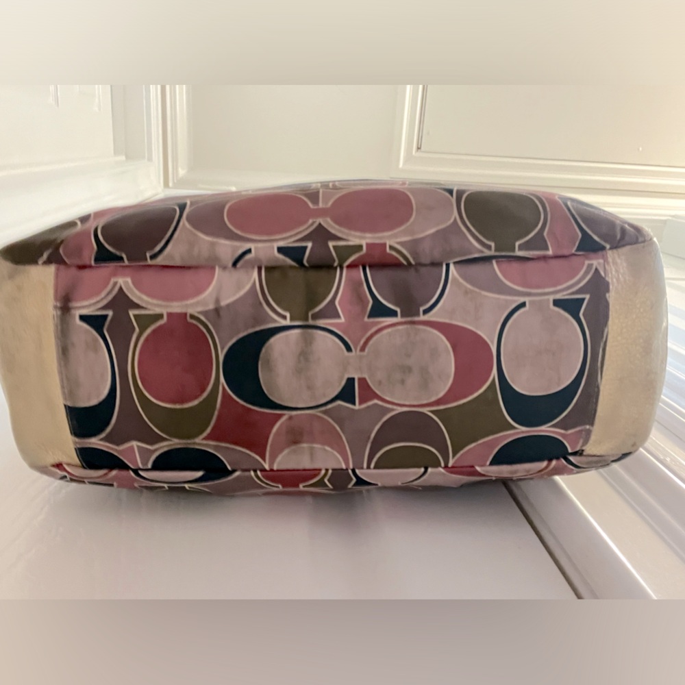 Coach authentic vintage multi-colored logo tote bag - Picture 7 of 13